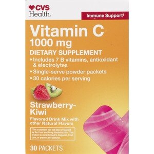 CVS Health Immune Support Vitamin C Drink Packets, Strawberry Kiwi, 30 Ct