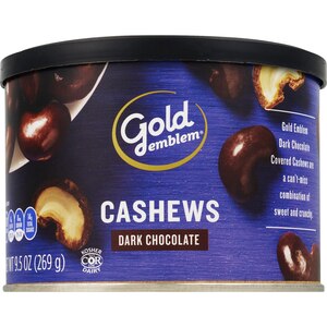 Gold Emblem Dark Chocolate Covered Cashews, 9.5 OZ