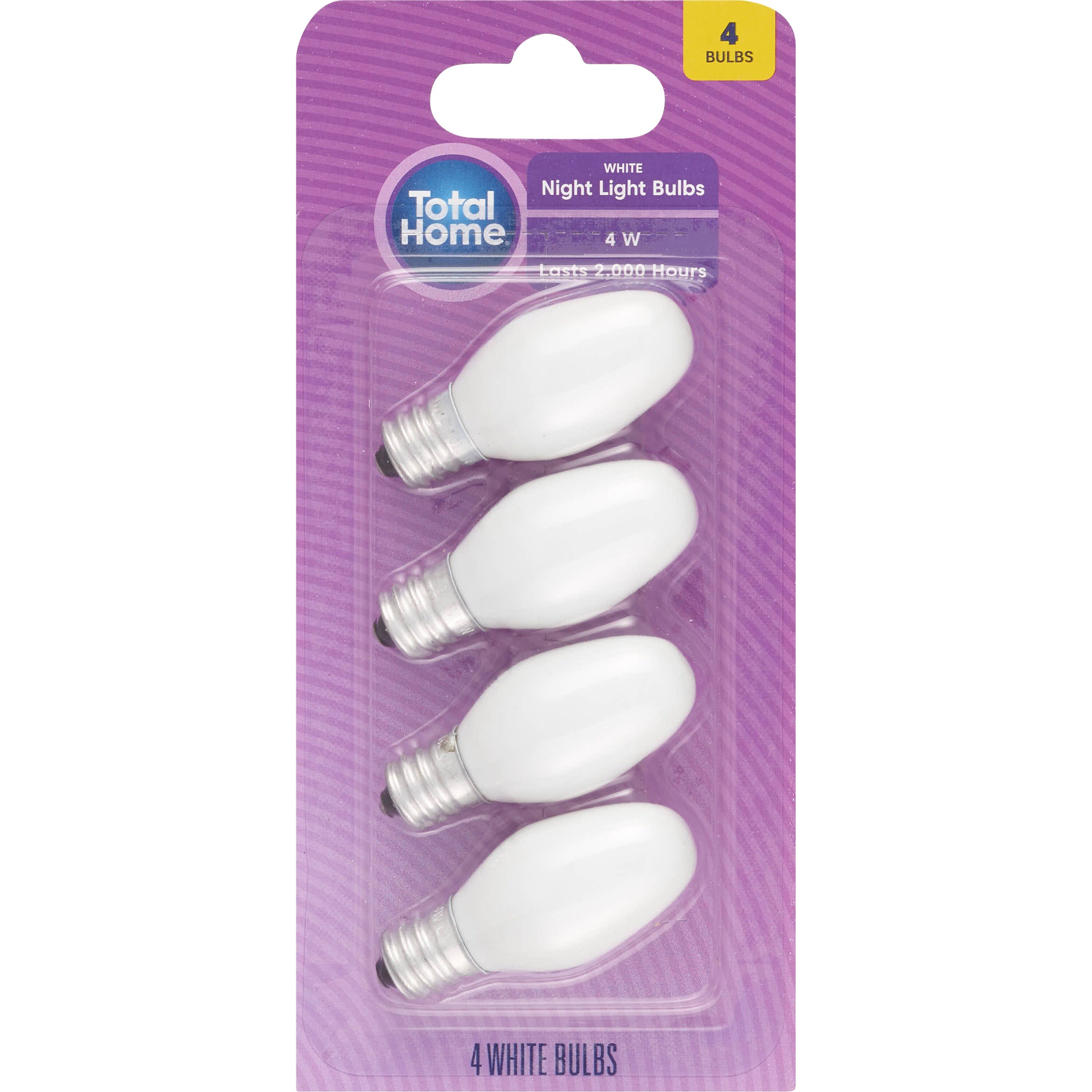 Total Home Light Replacement Bulbs, 4 W, 4 Ct , CVS