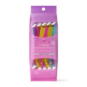  Beauty 360 2-Blade Women's Gentle Touch Disposable Razors, 10CT 