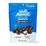 Well Market Thinly Dipped Dark Chocolate Peanuts, 8 oz, thumbnail image 1 of 3