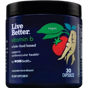 Live Better B Complex, Whole Food Based, 30 Ct , CVS