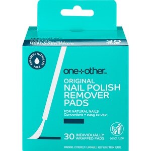 one+other Regular Nail Polish Remover Pads, 30CT