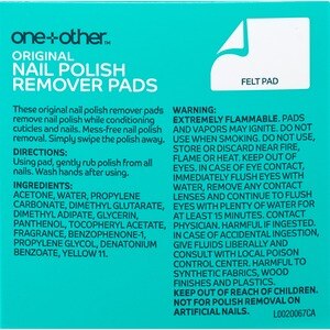 one+other Regular Nail Polish Remover Pads, 30CT