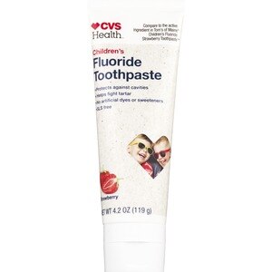  CVS Health Children's Fluoride Toothpaste, Strawberry, 4.2 OZ 