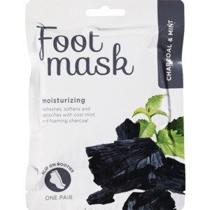  CVS Health Foot Mask, Moisturizing, Charcoal & Mint, 1CT 