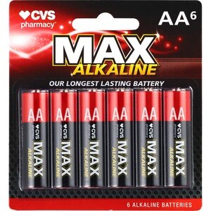 CVS Max - Baterías alcalinas, AA, 1.5 voltios