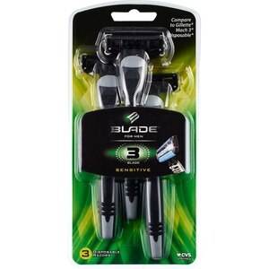 Blade Men's 3-Blade Sensitive Disposable Razors, 3 Ct , CVS