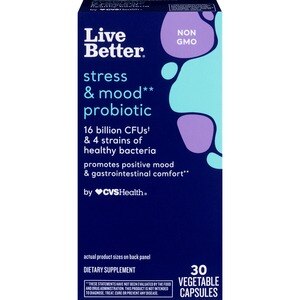 Live Better Stress And Mood Probiotic, 30 Ct , CVS