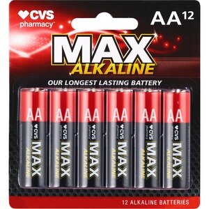 Tiempos antiguos Descarte Arruinado CVS Max - Baterías alcalinas, AA, 1.5 voltios, 12 u. - CVS Pharmacy