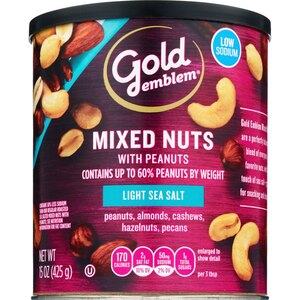 Gold Emblem - Frutos secos surtidos ligeramente salados, 15 oz