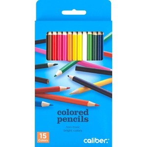 Caliber Non-Toxic Colored Pencils Bright Colors - 15 Ct , CVS