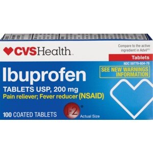  CVS Health Ibuprofen Tablets 200mg, 100CT 