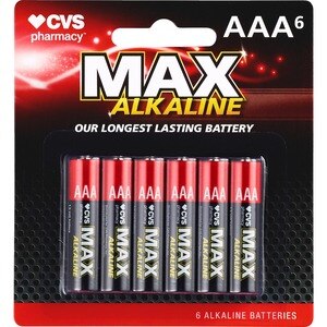 CVS Max - Baterías alcalinas, AAA, 1.5 voltios