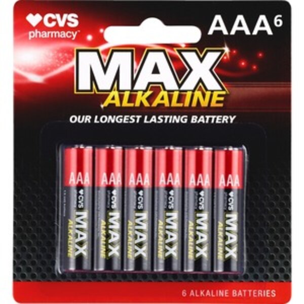 Regularmente Sandalias objetivo CVS Max - Baterías alcalinas, AAA, 1.5 voltios | Pick Up In Store TODAY at  CVS