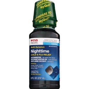  CVS Health Multi-Symptom Nighttime Cold/Flu Relief Liquid Original 