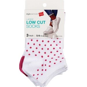 Style Essentials by Hanes Ladies' Low Cut Socks 3 Pairs, Size 5-9