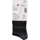 Style Essentials by Hanes Ladies' Crew Socks 3 Pairs, Size 5-9, Assorted Black Pack, thumbnail image 3 of 4