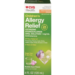 CVS Health Children's 24HR Allergy Relief Cetirizine HCl Oral Antihistamine, 4 Ounces