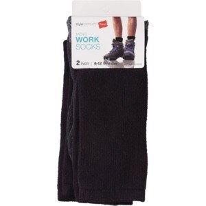 Style Essentials - Medias deportivas para hombre, talla 6-12, negro