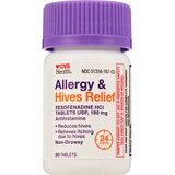 CVS Health Allergy & Hives Relief Tablets, 30 CT, thumbnail image 4 of 4