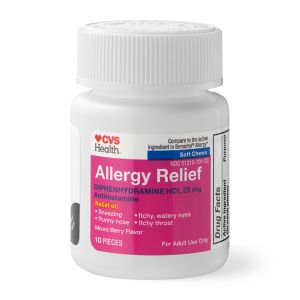 CVS Health Allergy Relief Diphenhydramine HCl Chewy Bite 25MG, 10 CT