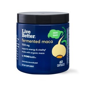 Live Better Fermented Maca - Suplemento dietario, 1000 mg, 60 u.