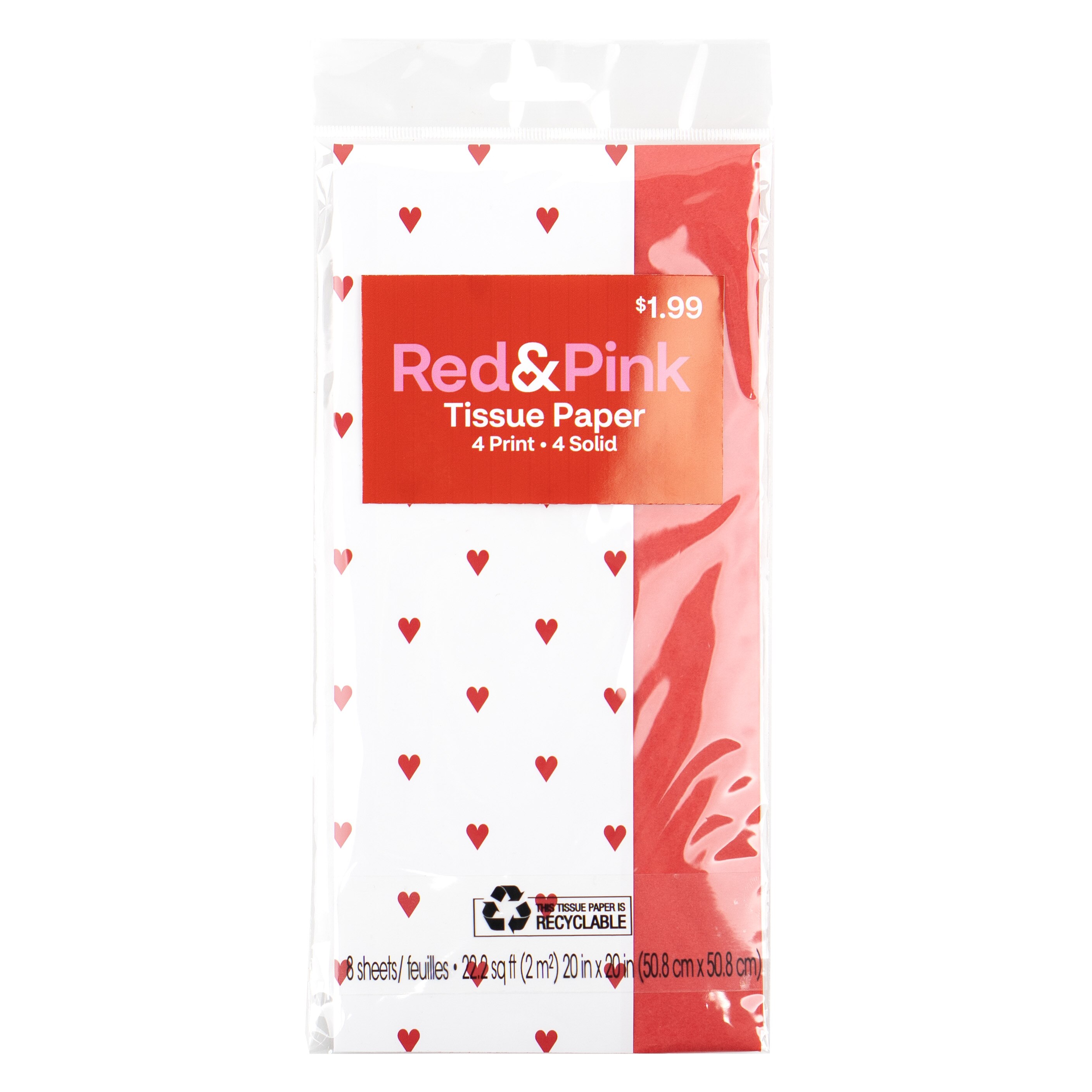 Red & Pink Valentine's Gift Tissue Paper, 8 Ct , CVS
