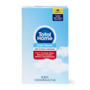 Total Home Fabric Softener Sheets, Fragrance Free - 80 Ct , CVS