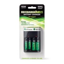 CVS - Cargador de baterías recargables AA/AAA