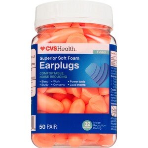 CVS Health Superior Soft Foam Earplugs, 50 Pair - 100 Ct