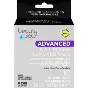 Beauty 360 Advanced Nail Polish Remover Pads, 10 Ct , CVS