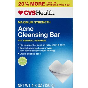 CVS Health - Barra de limpieza para acné, máxima potencia, 4.8 oz