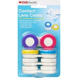  CVS Health Contact Lens Cases with Changeable Cover Grips 