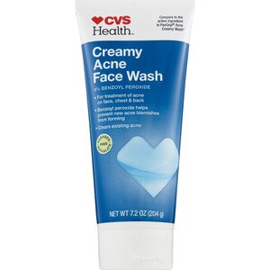 CVS Health - Limpiador facial cremoso antiacné, 7.2 oz