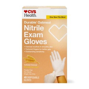 CVS Health - Guantes de nitrilo para uso médico, Oatmeal, 40 u.