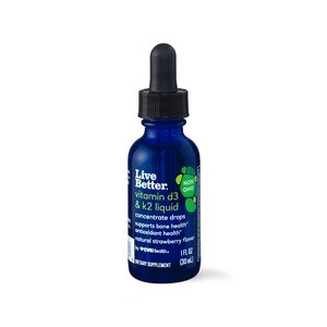 Live Better Vitamin D3 & K2 Liquid, Concentrate Drops, 1 OZ