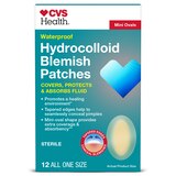 CVS Health Waterproof Hydrocolloid Blemish Patches, 12 CT, thumbnail image 1 of 4