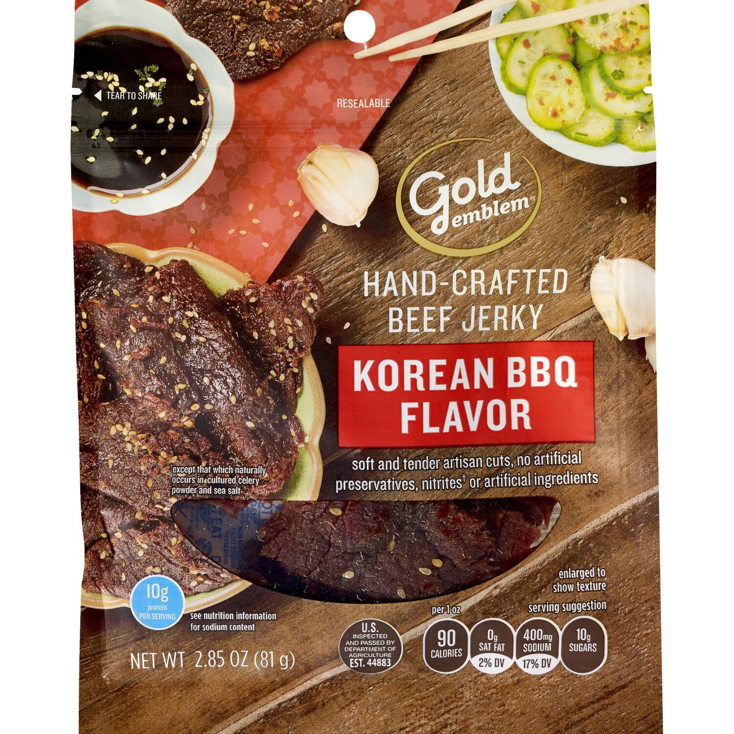 Gold Emblem Hand-Crafted Beef Jerky, Korean BBQ Flavor, 2.85 Oz , CVS