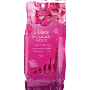  Beauty 360 2-Blade Women's Disposable Razor Pink, 12CT 