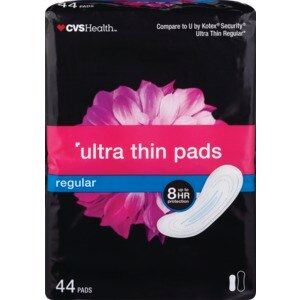  CVS Health Ultra Thin Pads Regular, 44 CT 