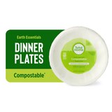 Total Home Earth Essentials Compostable Dinner Plate, 9 in, 20 ct, thumbnail image 1 of 11