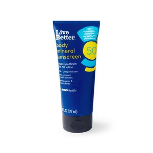 Live Better - Protector solar mineral para el cuerpo, FPS 50, 6 oz