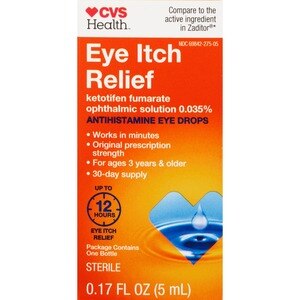 CVS Health Eye Itch Relief Antihistamine Eye Drops, 1 Pack - 0.17 Oz