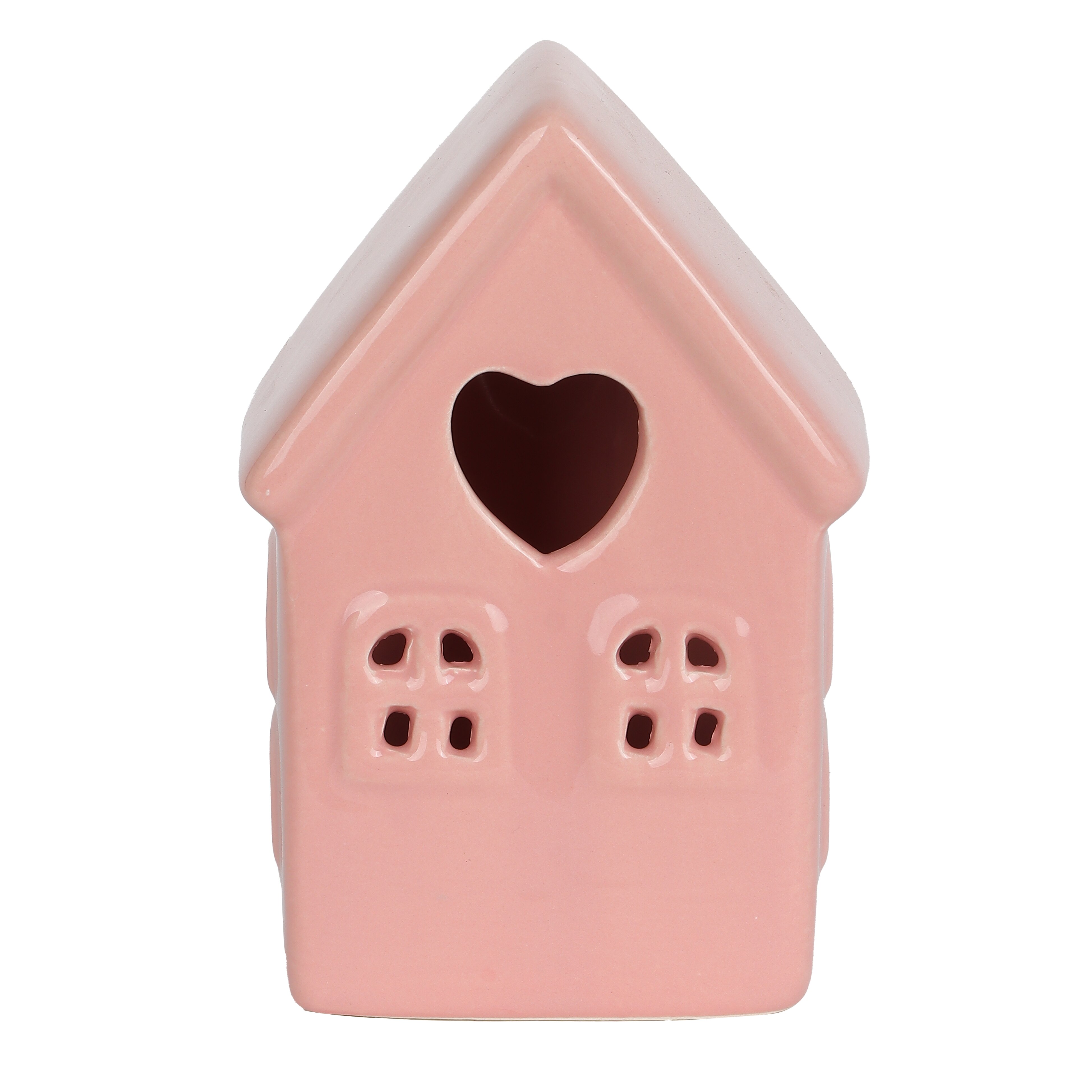 Red & Pink Pink Ceramic House Decor With Light , CVS