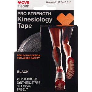 CVS Health Pro Strength Kinesiology Tape, Black - 20 Ct