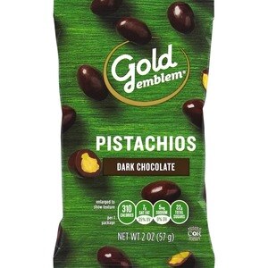 Gold Emblem Dark Chocolate Covered Pistachios, 2 OZ