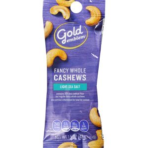 Gold Emblem Light Sea Salt Fancy Whole Cashews, 1.5 oz