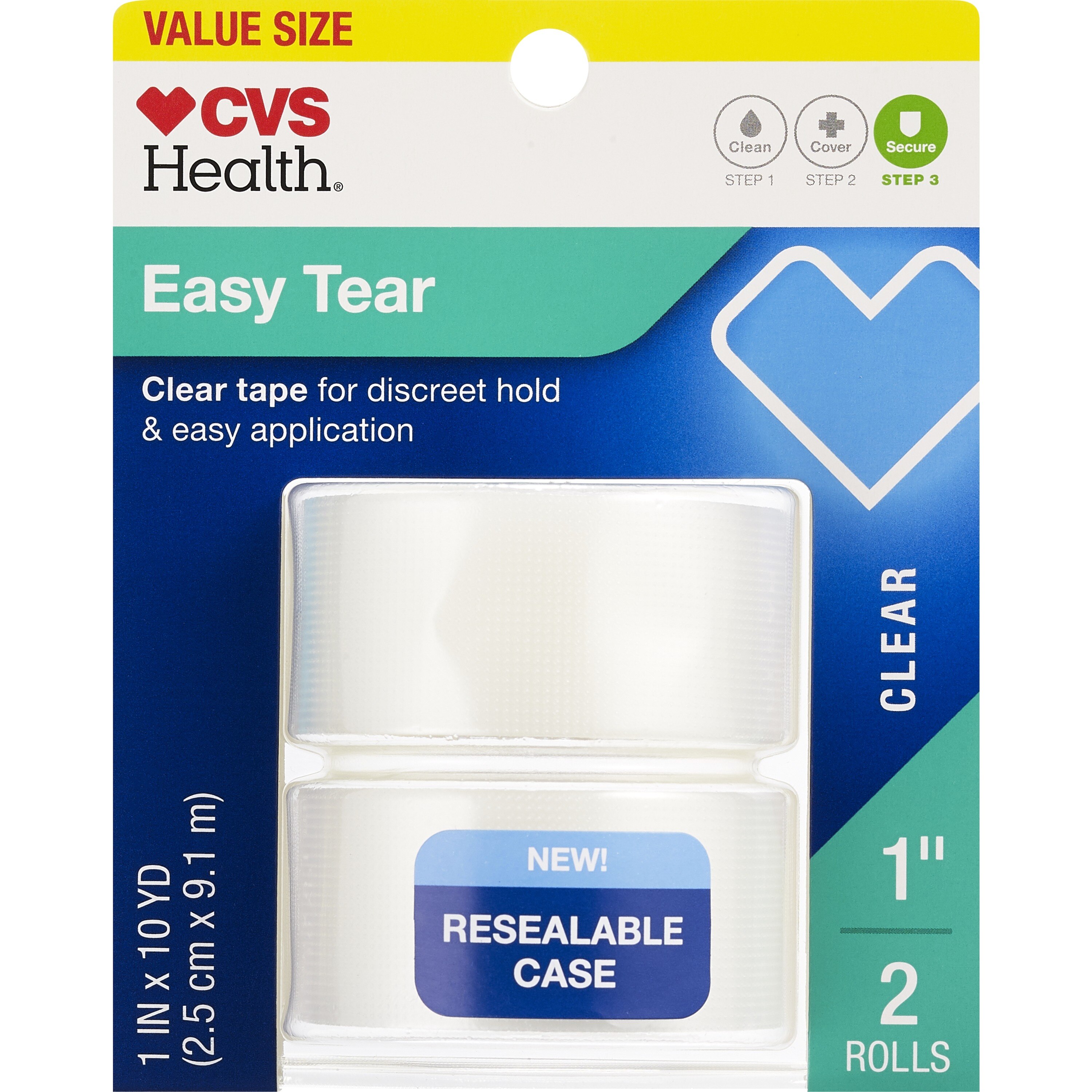 CVS Health All Purpose Breathable Clear Tape, 2 Pack - 2 Ct