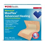 CVS Health Waterproof MaxFlex Advanced Healing Hydrocolloid Bandages, 4 CT, thumbnail image 1 of 4